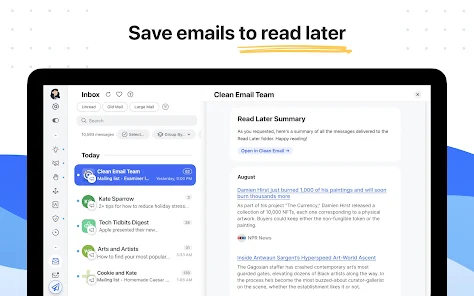 Clean email app 